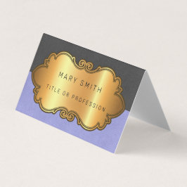 Cartão De Visita Dourado Couro Moderno Elegante