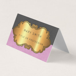 Cartão De Visita Dourado Couro Moderno Elegante