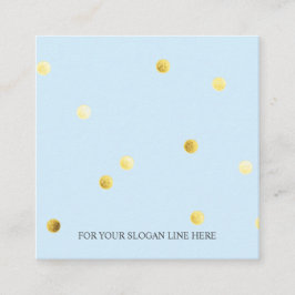 Cartão de visita Dourado do quadrado dos azuis