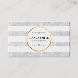Cartão De Visita Dourado e branco   Luxúria