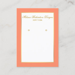 Cartão De Visita Dourado e coral da placa de vídeo