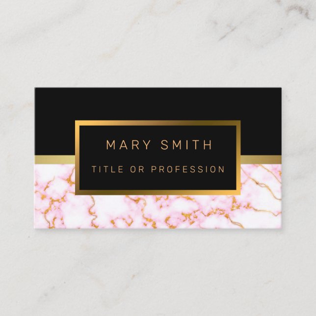 Cartão de visita Dourado e elegante do luxo (Frente)