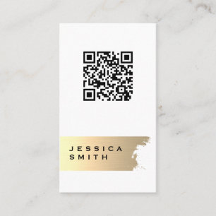 Cartão De Visita Dourado elegante escovado  Verificação de etique