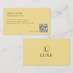 Cartão de visita Dourado Elegante - Modelo persona
