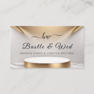 CARTÃO DE VISITA DOURADO ESTÚDIO DE CASAMENTO E BOUTIQUE DE ESTILO 