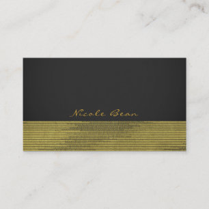 Cartão De Visita Dourado Fosco Moderno Glam Sequins Chique Elegante