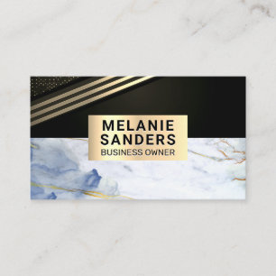 Cartão De Visita Dourado  Fundo Marble