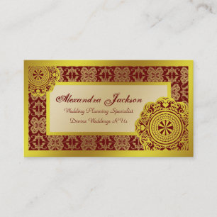 Cartão De Visita Dourado lugar árabe,