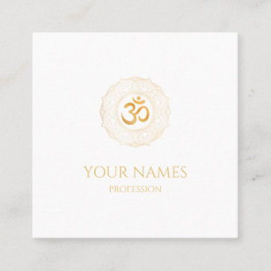 CARTÃO DE VISITA: DOURADO MANDALA + OHM 