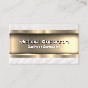Cartão De Visita Dourado metálico   Painéis brancos