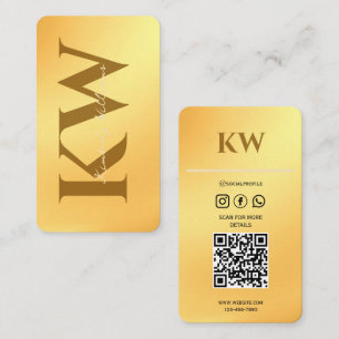 Cartão de visita Dourado minimalista - Nome person