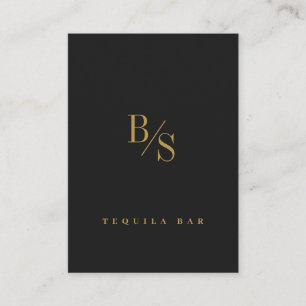 Cartão De Visita Dourado Negro Moderno Personalizado Profissional