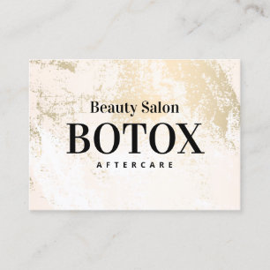 Cartão De Visita Dourado Pastel Botox depois do atendimento