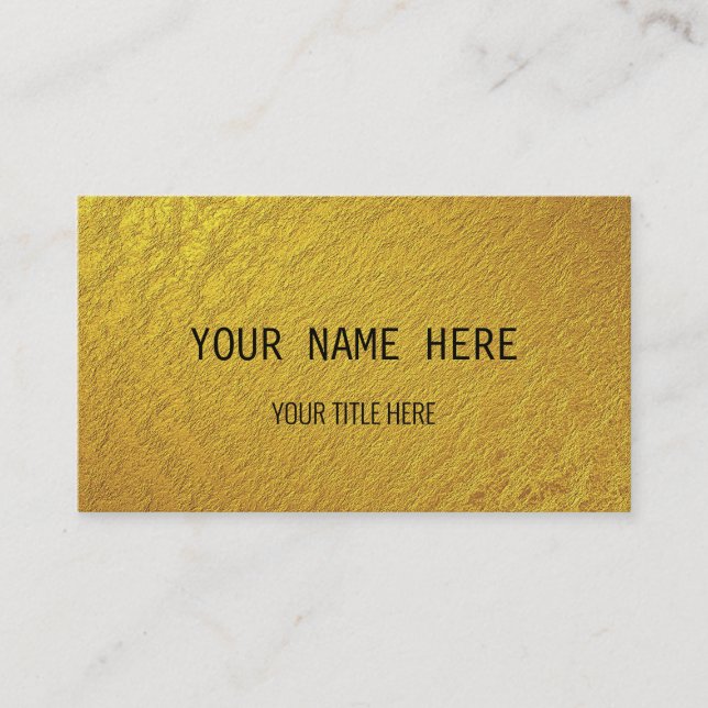 Cartão De Visita Dourado personalizado (Frente)
