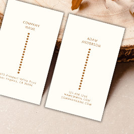 Cartão De Visita Dourado ponto mínimo profissional simples