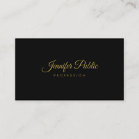 Dourado Script Manuscrito Simples Plano Preto Eleg