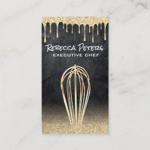Cartão De Visita Dourado Whisk Colírio Dourado