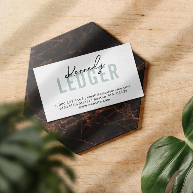 Cartão De Visita Dove Blue Name In Signature Script One Sided (Criador carregado)