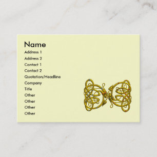 Cartão De Visita DRAGON AMVE Fantasy Dourado Dragões Celtas