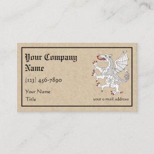 Cartão De Visita Dragon Rampant Argent