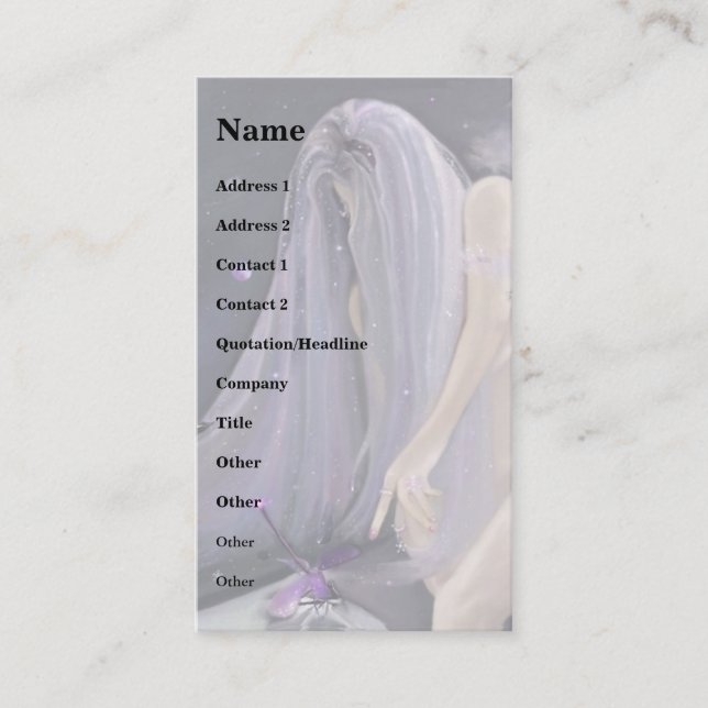 Cartão De Visita Dragonfly cósmica (Frente)