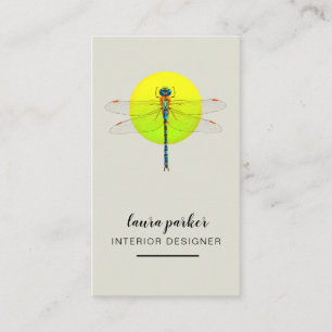 Cartão De Visita Dragonfly Creative Designer Nature Green