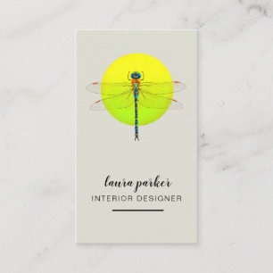 Cartão De Visita Dragonfly Creative Designer Nature Green