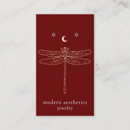 Cartão De Visita Dragonfly QR Code Earring Red Display Card