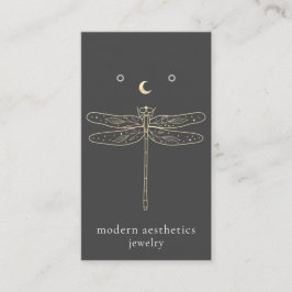 Cartão De Visita Dragonfly QR Code Gray Earring Display Card