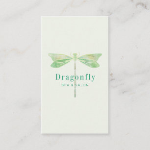 Cartão De Visita Dragonfly Verde Elegante