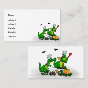 Cartão De Visita Dragons - Feliz Halloween! Hoje eu cozinho