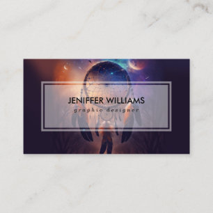 Cartão De Visita Dreamcatcher na floresta