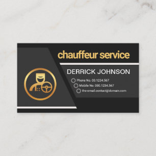 Cartão De Visita Driver de Chauffeur de Camadas de Trapézio de Cin