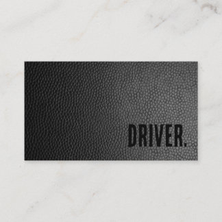 Cartão De Visita Driver de couro preto Premier