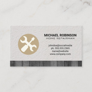 Cartão De Visita Driver do parafuso Wrench  Corta de madeira de par