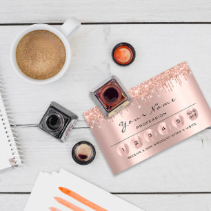 Cartão De Visita Drives de Rosa de Eyelash Eyelash de Hairdresser d