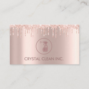 Cartão De Visita Drives de Rosa do Serviço de Limpeza Clássica