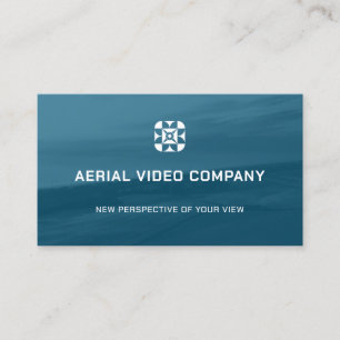 Cartão De Visita Drone de logotipo de serviços aéreos