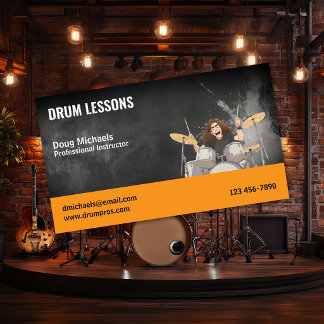Cartão De Visita Drum Teacher | Lessons