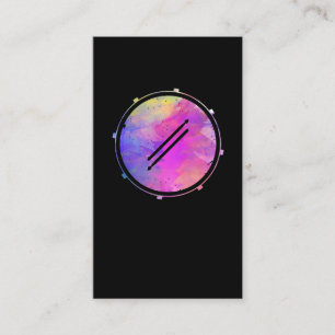 Cartão De Visita Drummer Drumsticks Drum Rock Banda Músico