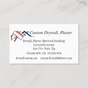 Cartão De Visita Drywall, Plaster, Sheetrock Finishing