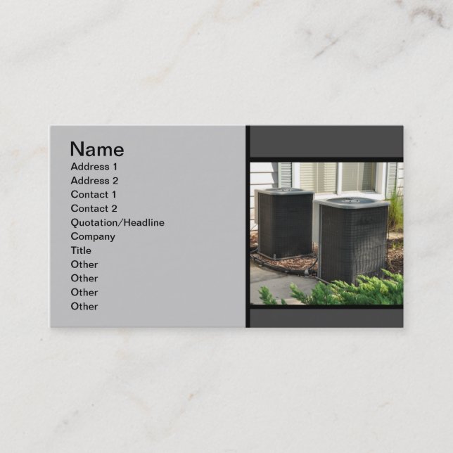 Cartão De Visita duas unidades de ar condicionado centrais exterior (Frente)