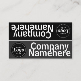 Cartão de visita duplo em escala de cinza