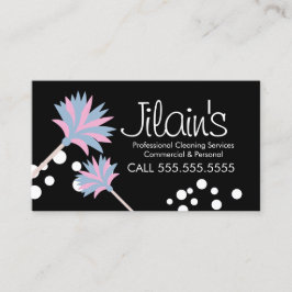 Cartão de visita Duster Pink dos Serviços de Limpe