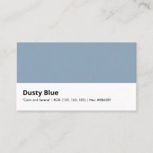 Cartão De Visita Dusty Blue "Calma e Sereno"