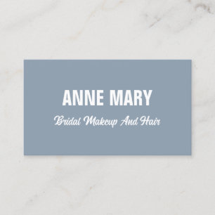 Cartão De Visita Dusty Blue Wedding Bridal Makeup Artista Salão