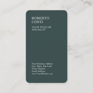 Cartão De Visita Dusty Green Único Plana Premium Minimalista da Sed