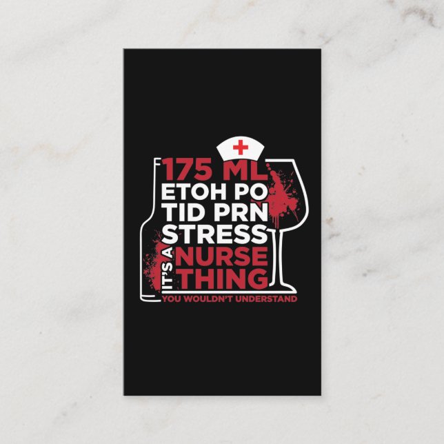 Cartão De Visita É a Enfermeira Coisa Certificação da Vida de Enfer (Frente)