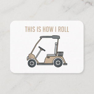 Cartão De Visita É assim que eu giro Golf Carrinho de Golfe Golfist