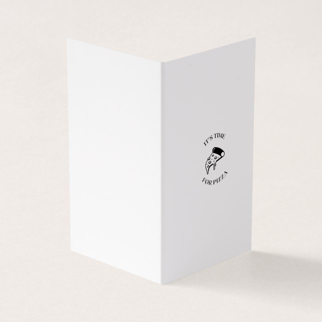 Cartão De Visita É hora de pizza (Exterior)